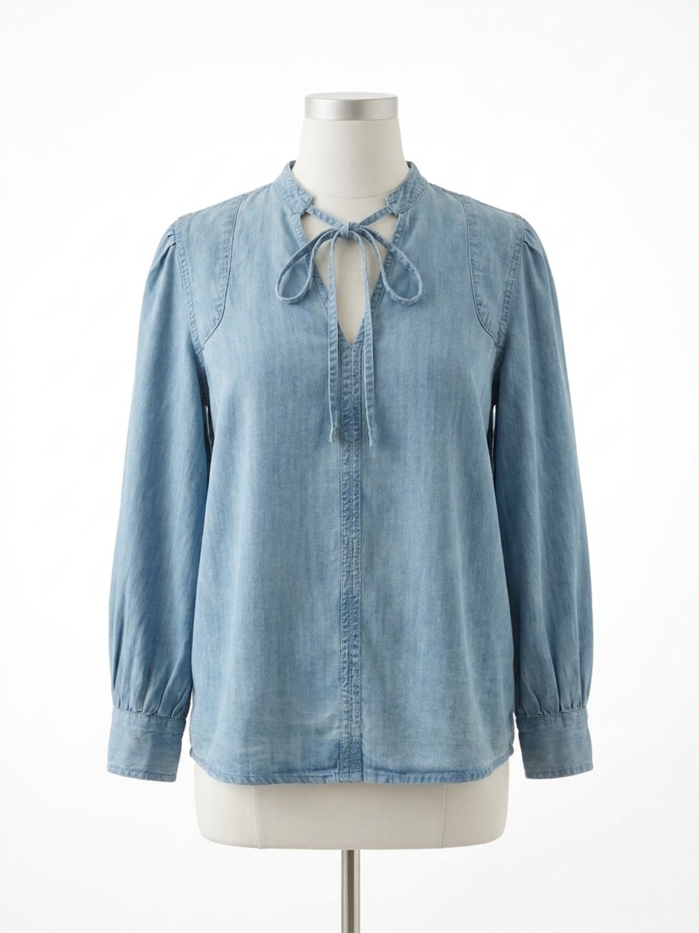 NEW ELAN long sleeves v neck top in blue